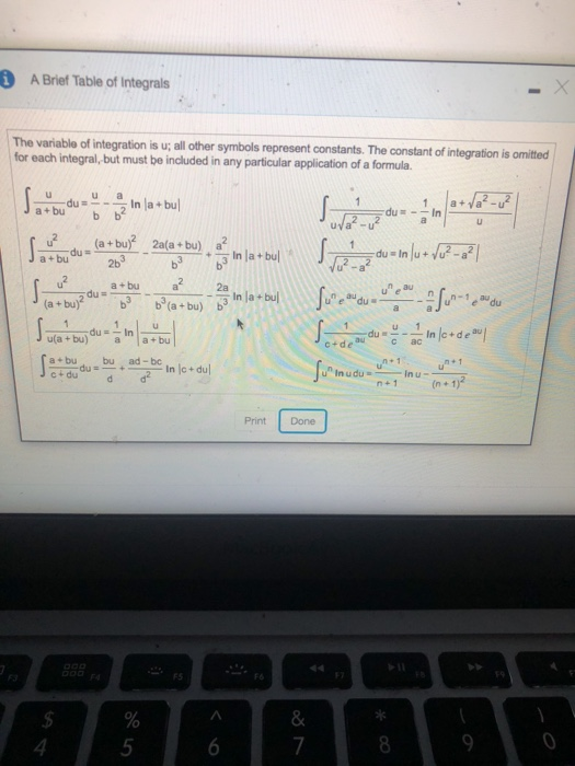 Solved Use A Table Of Integrals To Find The Indefinite