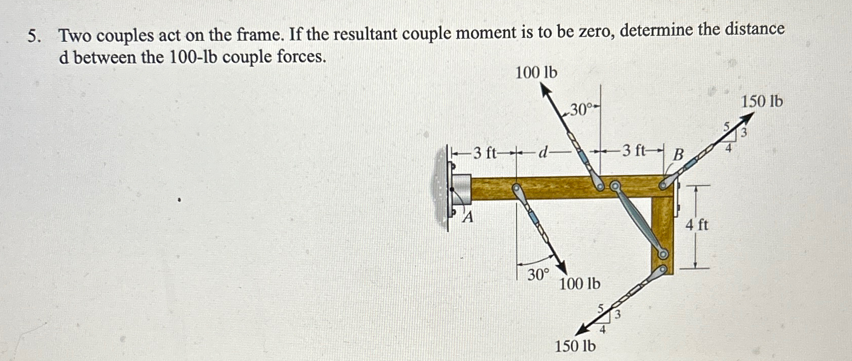 Solved Two couples act on the frame. If the resultant couple | Chegg.com