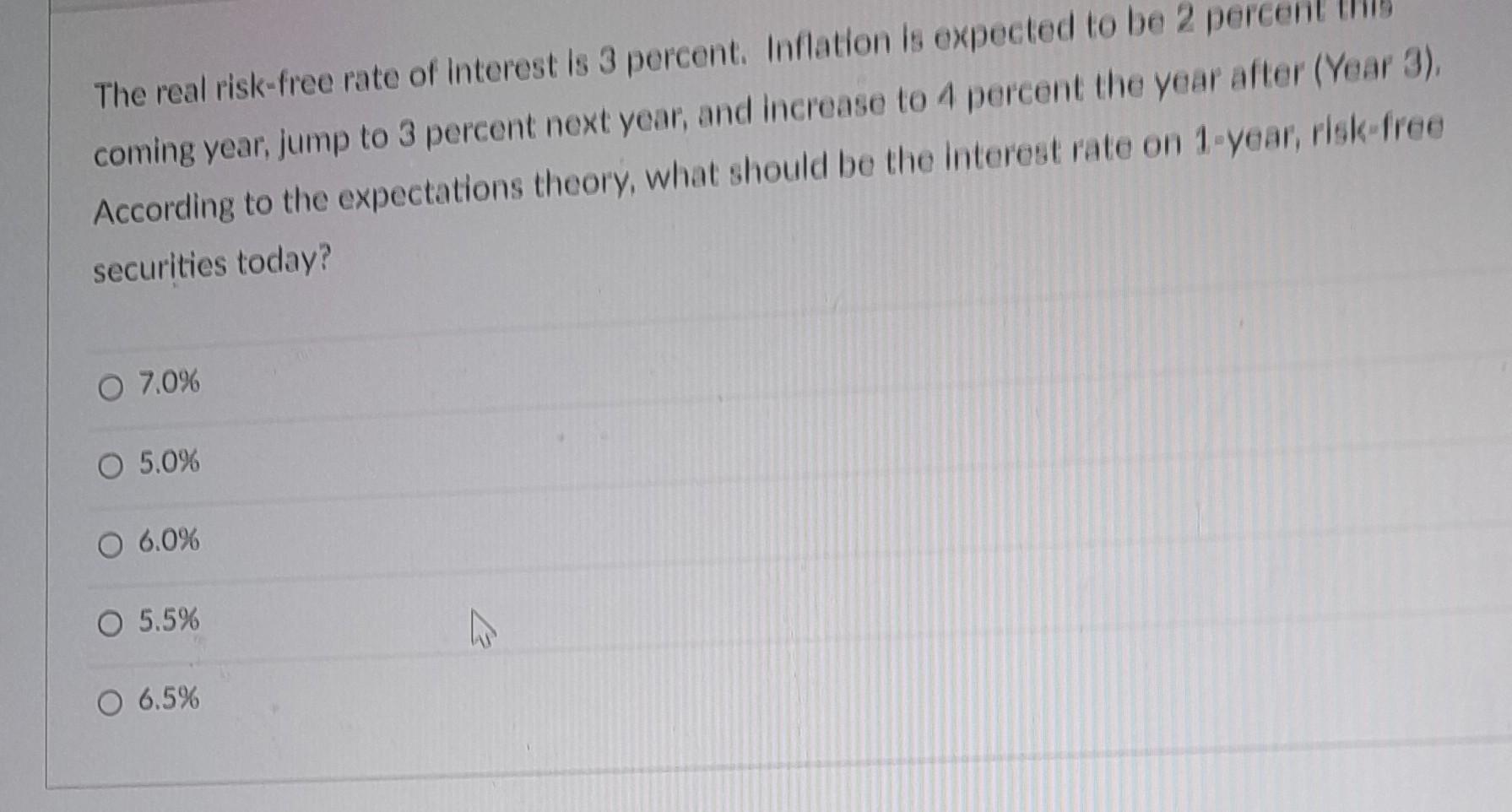 Solved The Real Risk-free Rate Of Interest Is 3 Percent. | Chegg.com