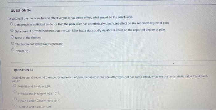 Solved QUESTION 33 Use the following to answer problems 33 | Chegg.com