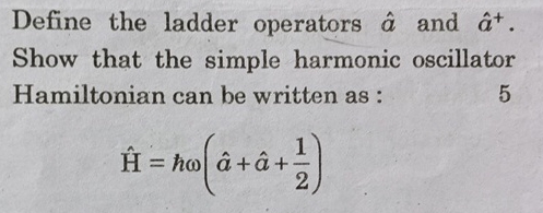 Solved Define the ladder operators hat(α) ﻿and hat(α)+. | Chegg.com