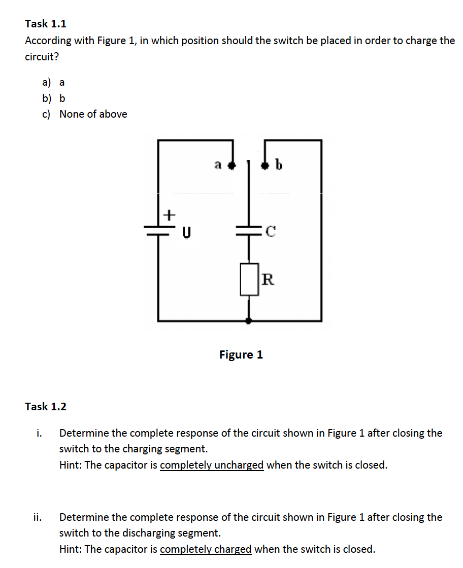 Solved I need Task 1.2 ﻿Task 1.2i. ﻿Determine the complete | Chegg.com