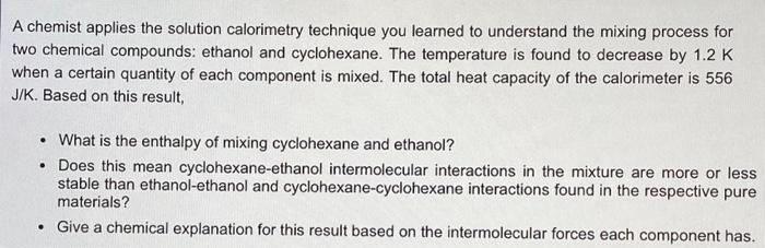 Temperatures and mixing interactions