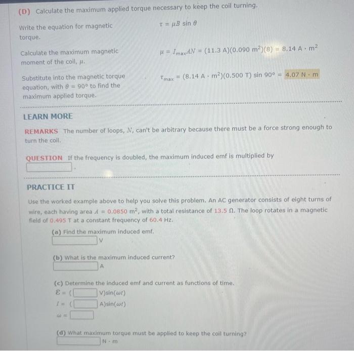 Solved GOAL Understand physical aspects of an AC generator. | Chegg.com