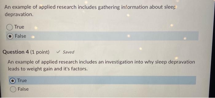 An example of applied research includes gathering | Chegg.com