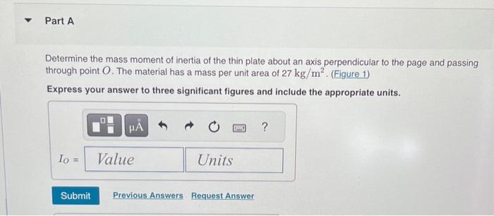 Solved Determine the mass moment of inertia of the thin | Chegg.com