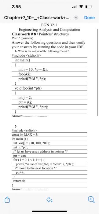Solved 2:55 Chapter+7_10+_+Class+work+... Done EGN 3211 | Chegg.com
