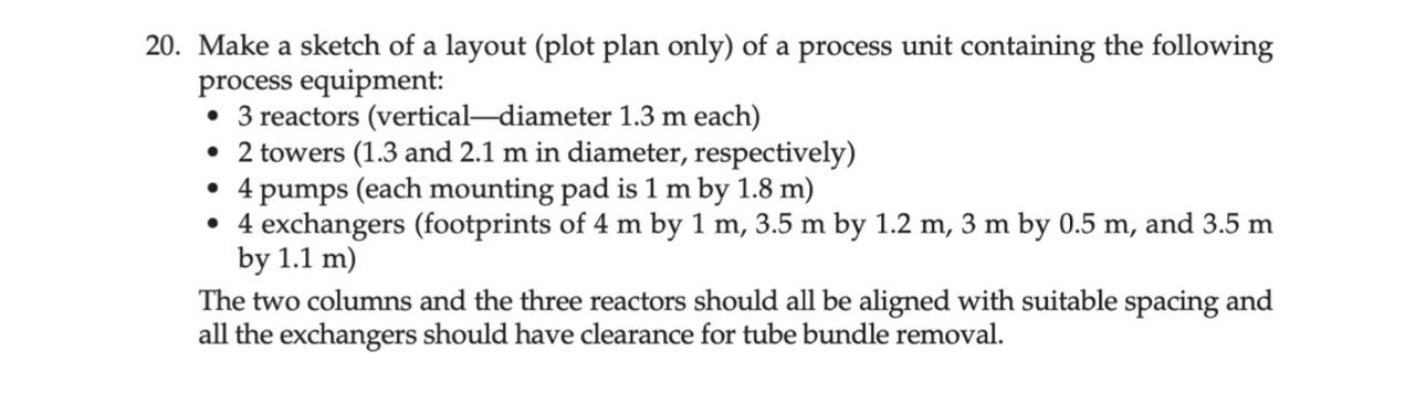 Make a sketch of a layout (plot plan only) ﻿of a | Chegg.com