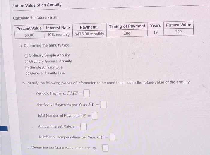 Solved Future Value Of An Annuity Calculate The Future | Chegg.com