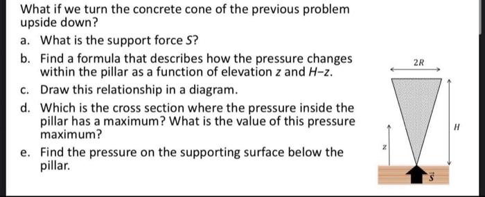 Solved 2R What if we turn the concrete cone of the previous | Chegg.com