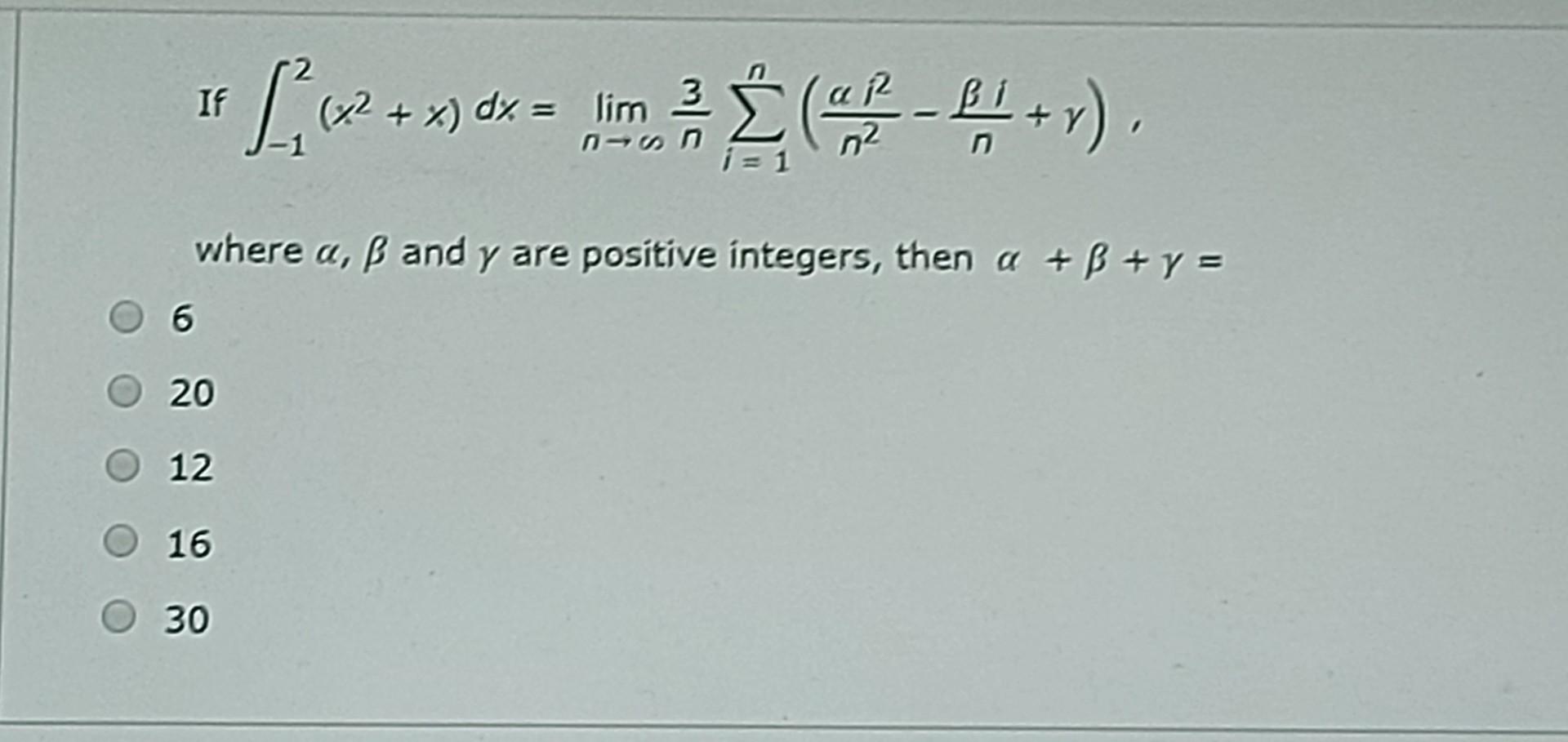 Solved Li 2 X Dx Lima Where A Ss And Y Are Pos Chegg Com