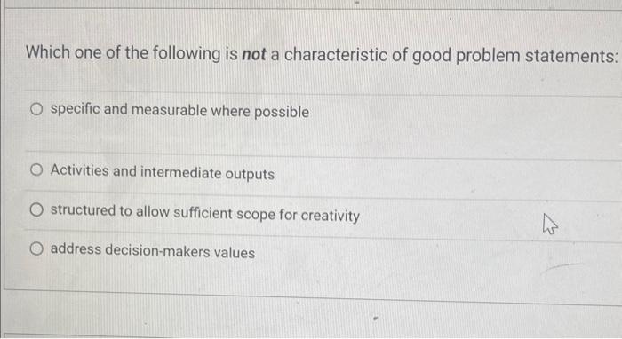 Solved Which one of the following is not a characteristic of | Chegg.com
