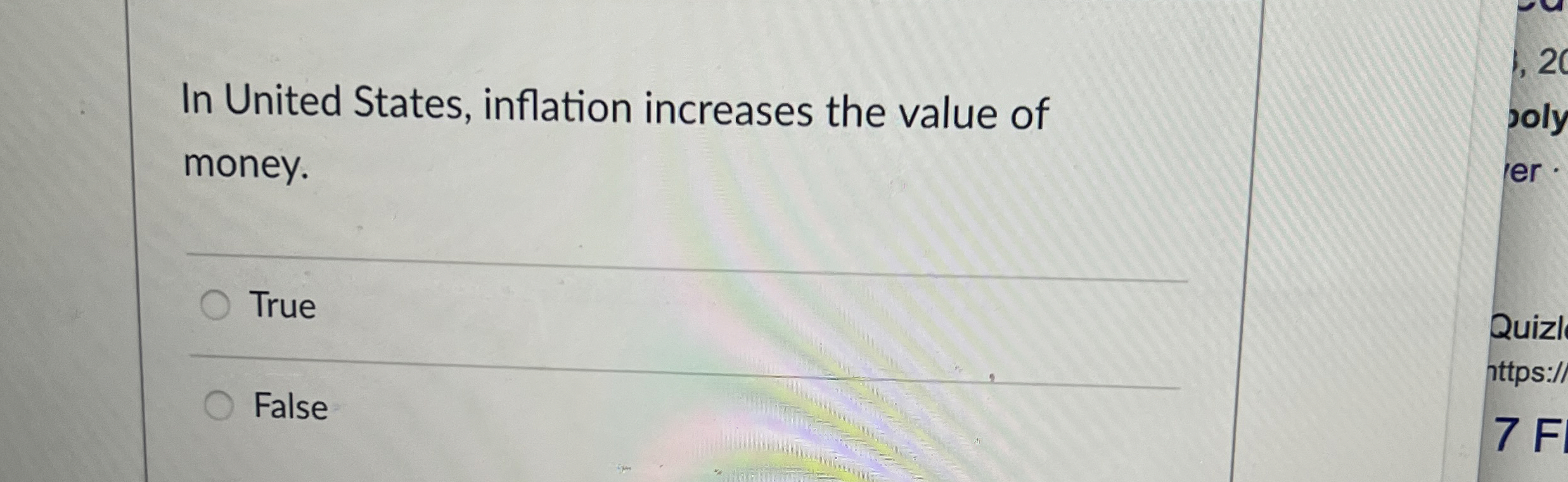 Solved In United States, inflation increases the value of | Chegg.com