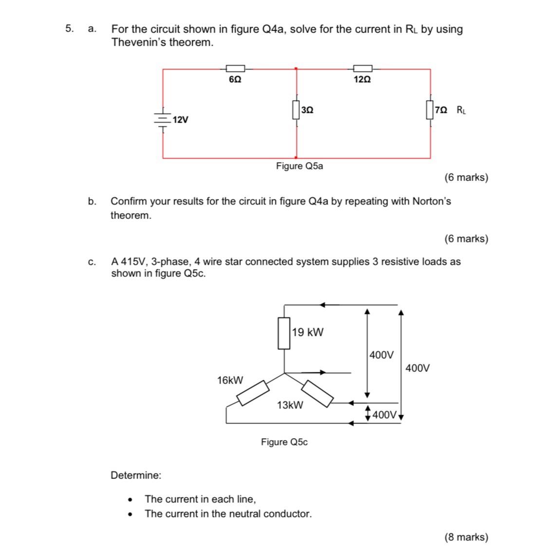 Solved a. ﻿For the circuit shown in figure Q4a, ﻿solve for | Chegg.com