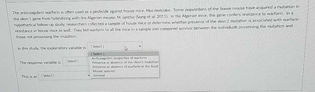 Solved The anticoagulent warfarin is often used as a | Chegg.com