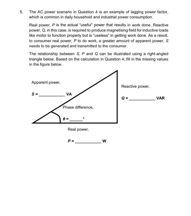 Solved The AC power scenario in Question 4 is an example of | Chegg.com