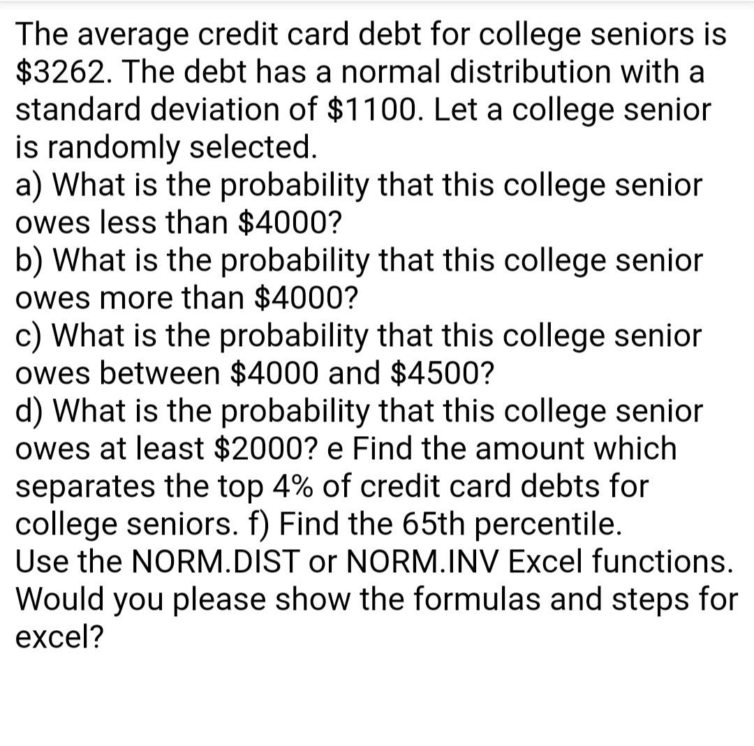 solved-the-average-credit-card-debt-for-college-seniors-is-chegg