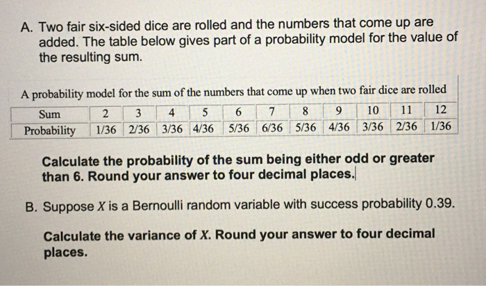 Suppose you roll two dice. What is the probability of rolling a sum of 8?