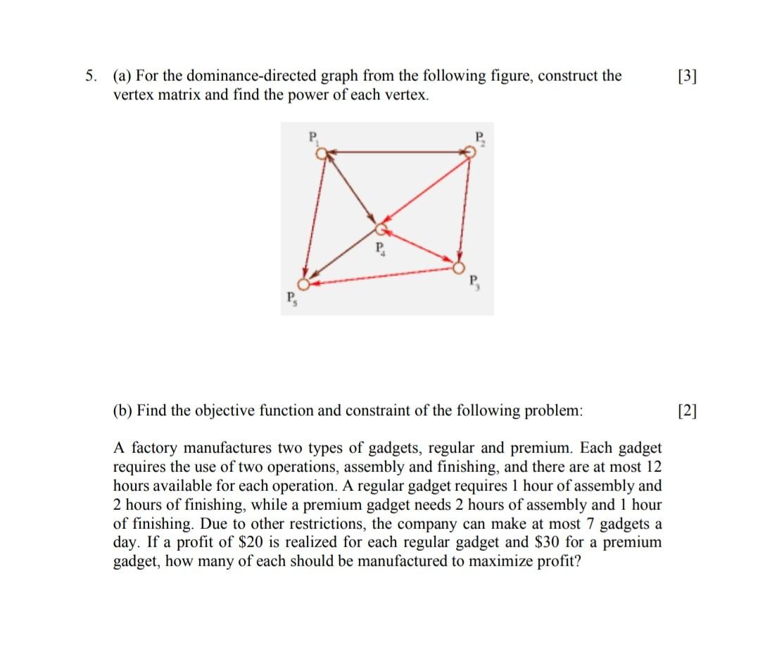 Solved [3] 5. (a) For the dominance-directed graph from the | Chegg.com