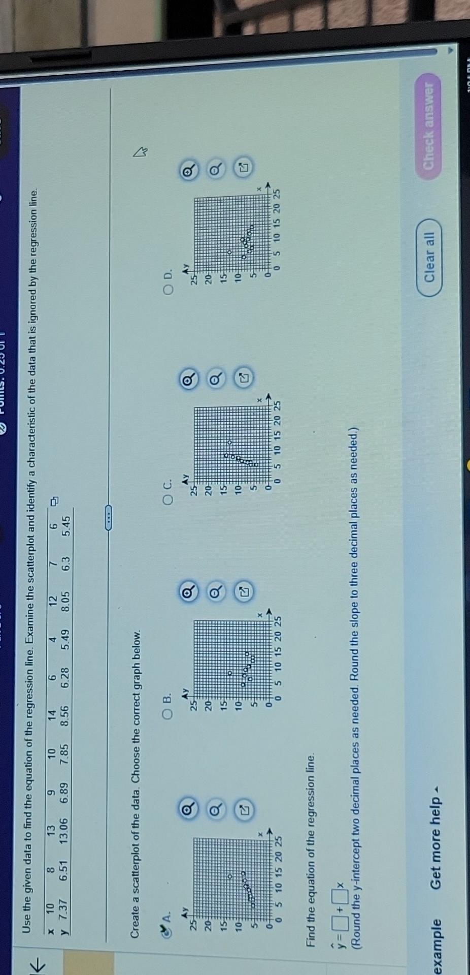 Use the given data to find the equation of the | Chegg.com