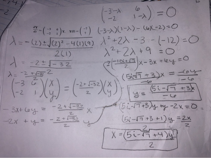 Differential Equations A Linear System And An Initial Chegg Com