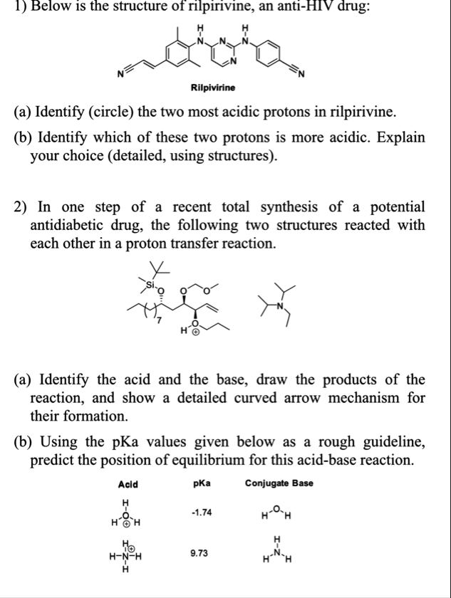 Solved Below is the structure of rilpirivine, an anti-HIV | Chegg.com