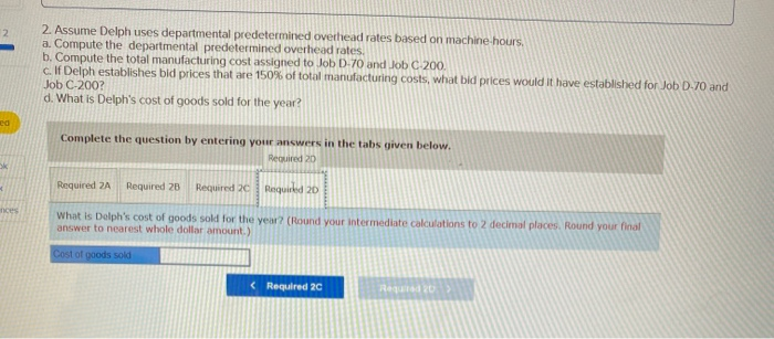 Solved 2 and 3) 1 Required information The following | Chegg.com
