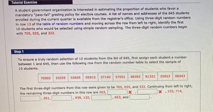 Solved Tutorial Exercise A student government organization | Chegg.com