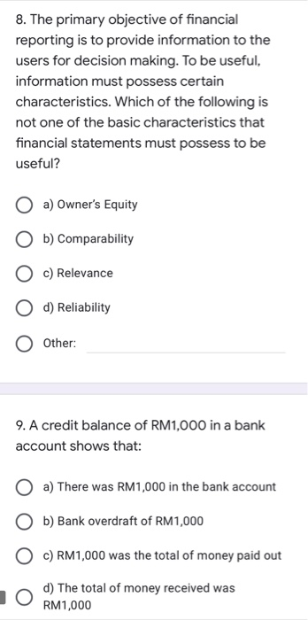 solved-8-the-primary-objective-of-financial-reporting-is-to-chegg