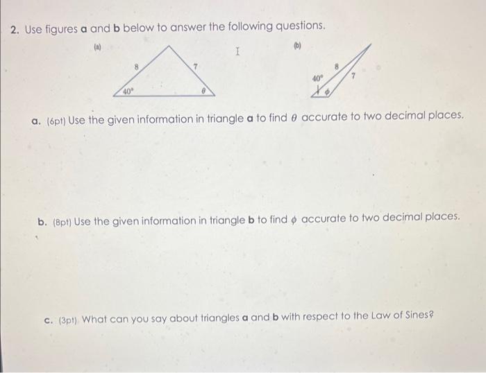 Solved 2. Use figures a and b below to answer the following | Chegg.com