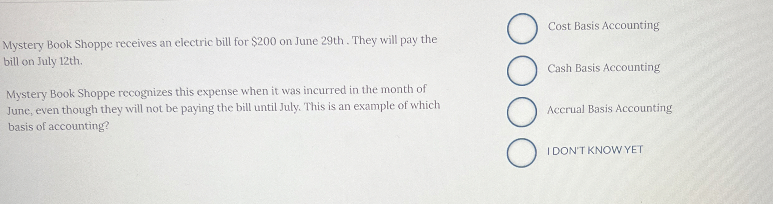 Solved Mystery Book Shoppe receives an electric bill for