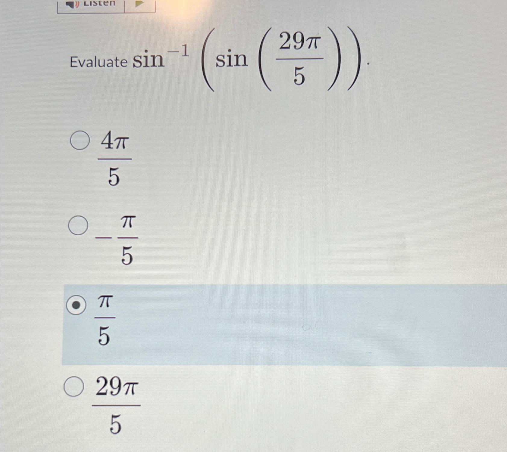 sin 1 5 pi