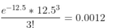 Solved e-12.5 3! 12.53 : 0.0012 | Chegg.com