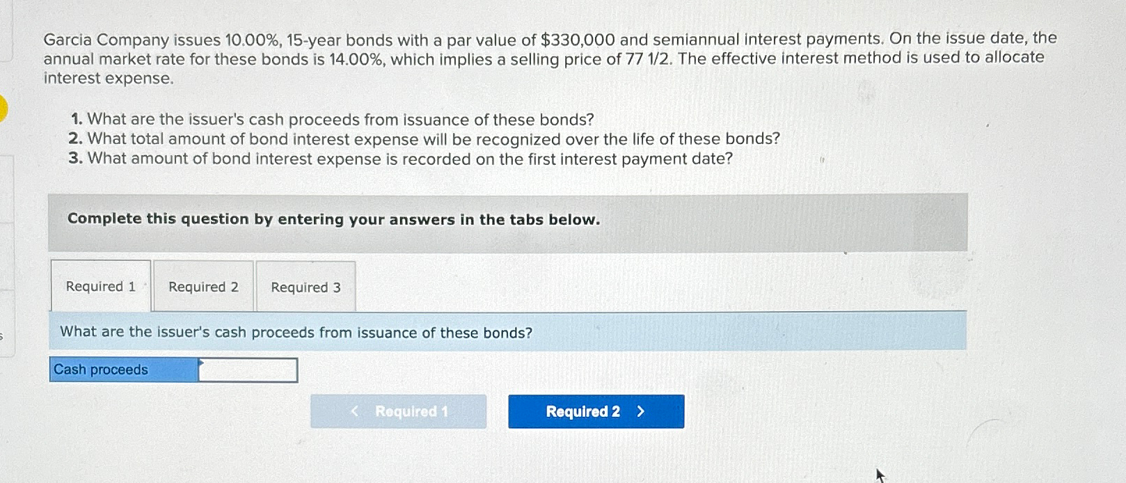 Solved Garcia Company issues 10.00%,15-year bonds with a par | Chegg.com