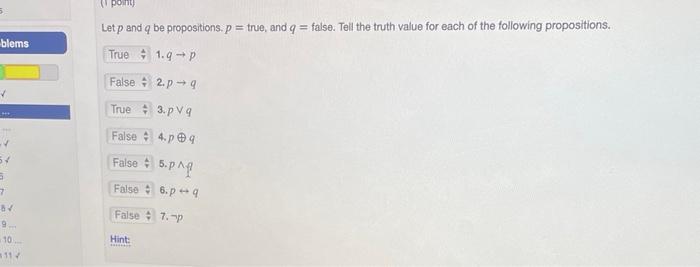 Solved Let P And Q Be Propositions P 