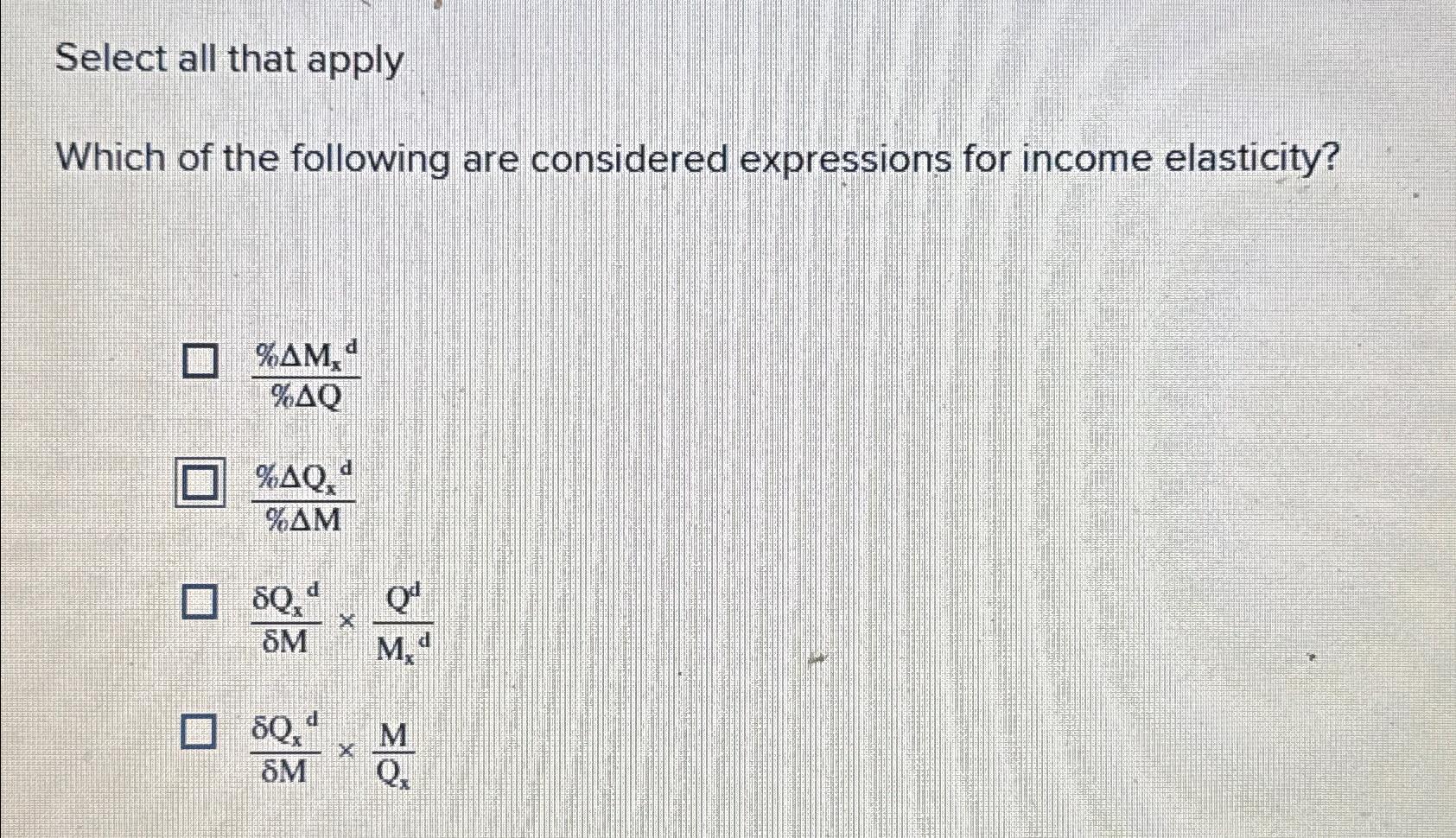Solved Select all that applyWhich of the following are | Chegg.com
