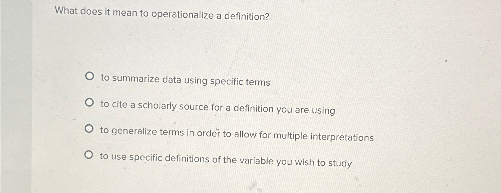 what does it mean to operationalize a hypothesis