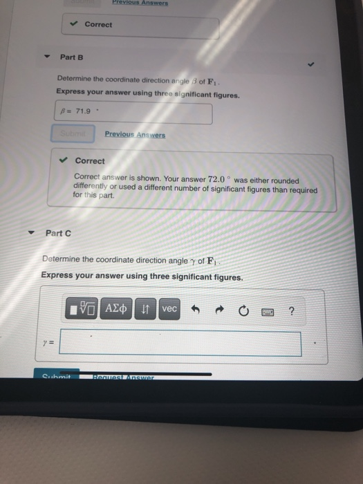 Solved Previous Answers Correct Part B Determine the | Chegg.com