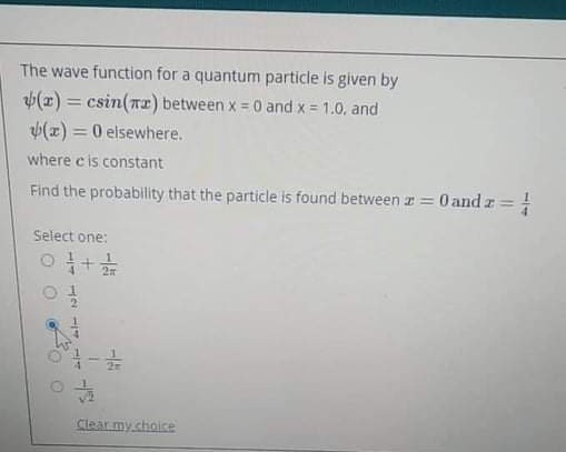 Solved The wave function for a quantum particle is given by | Chegg.com