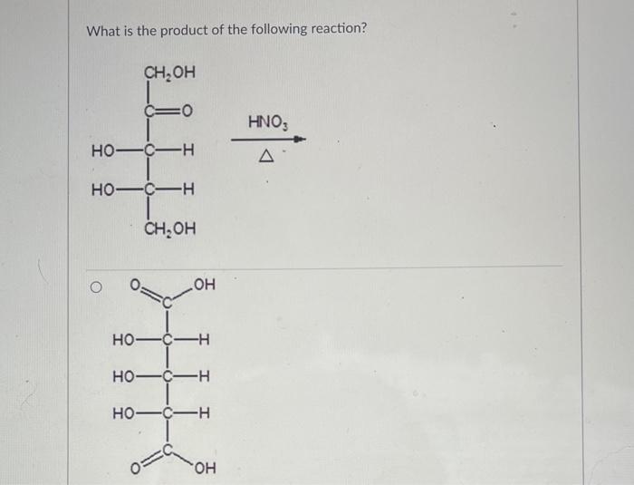 Solved What is the product of the following reaction? | Chegg.com