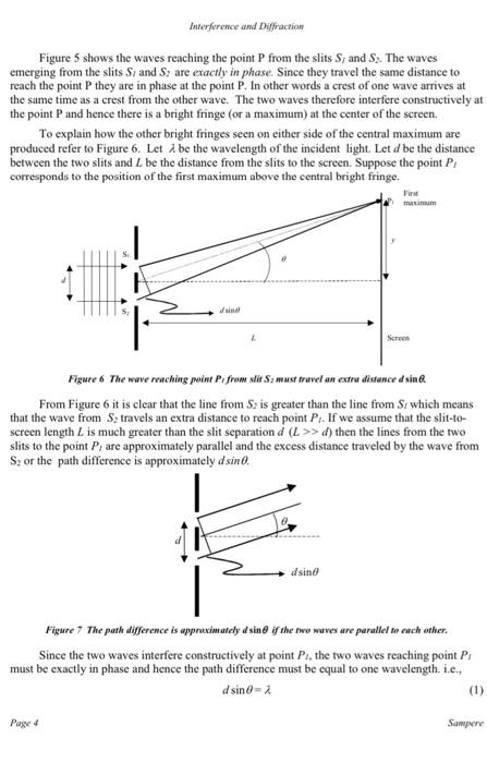 PHY 222 Lab 10 Interference and Diffraction Patterns | Chegg.com