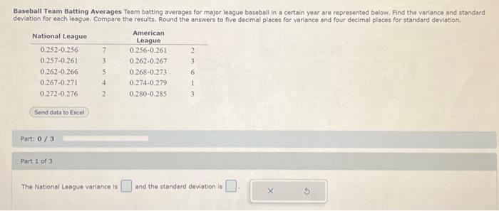 Solved Baseball Team Batting Averages Team batting averages