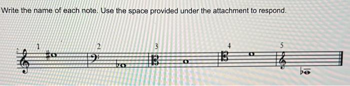 Write the name of each note. Use the space provided | Chegg.com