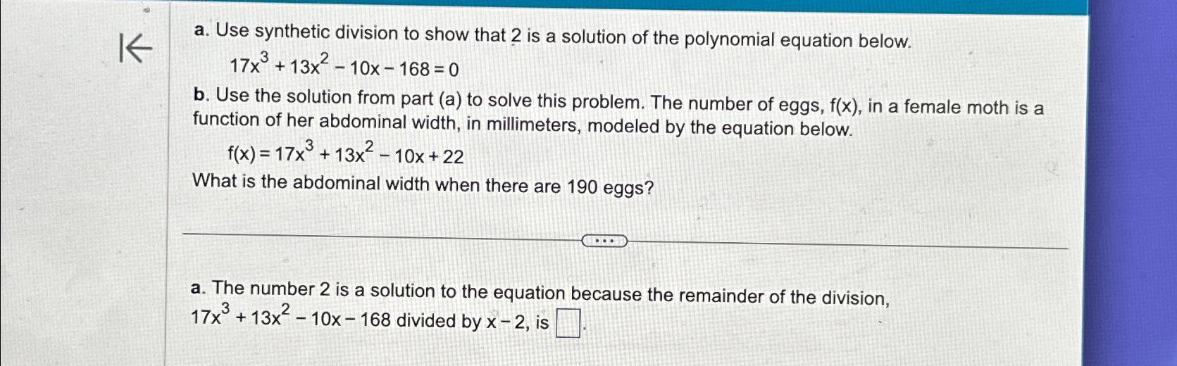 solved-a-use-synthetic-division-to-show-that-2-is-a-chegg