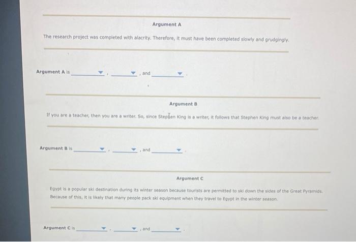 Solved determine whether each of the following arguments as | Chegg.com