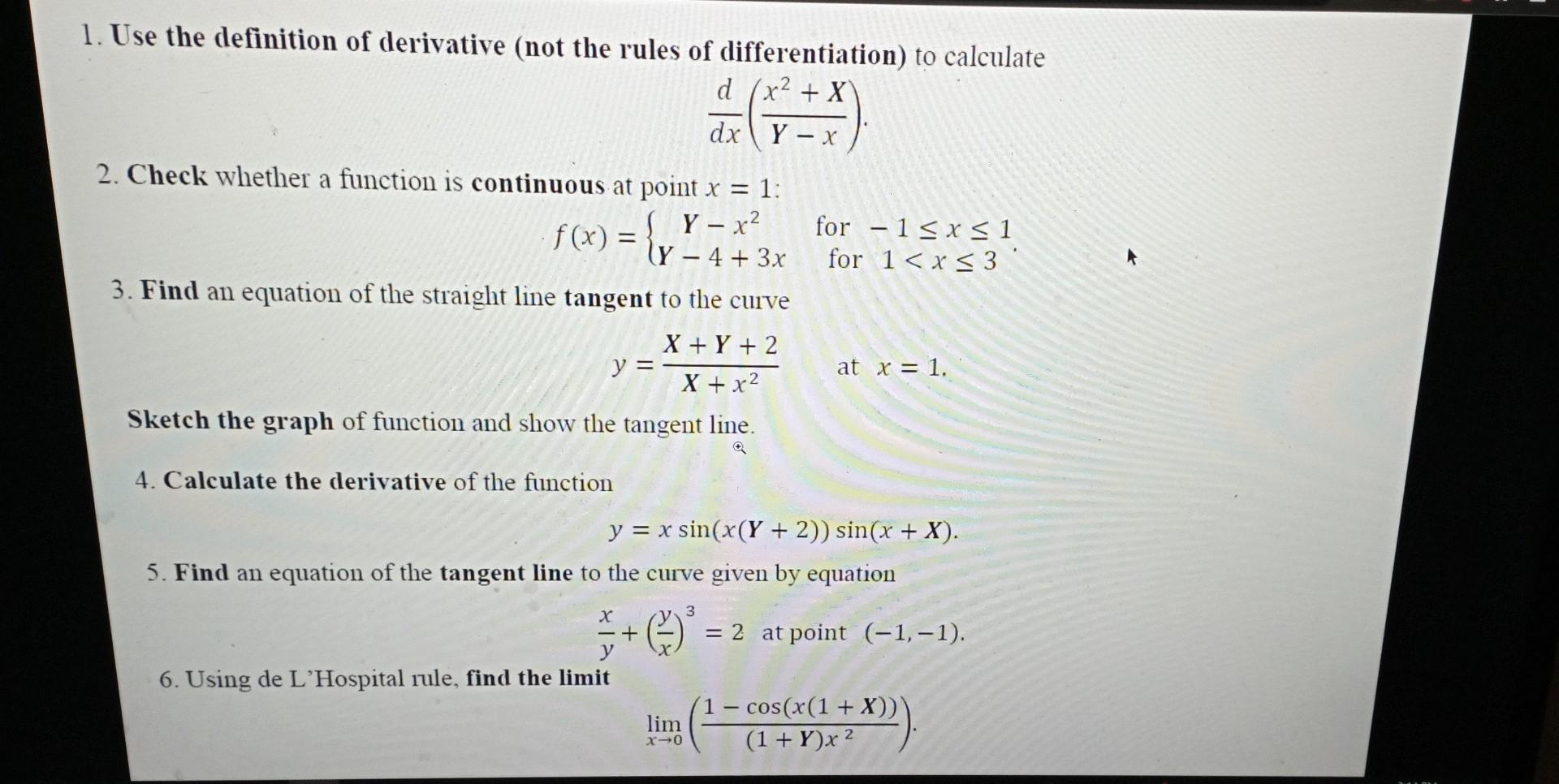 Solved DEFINITION OF DIFFERENTIATION