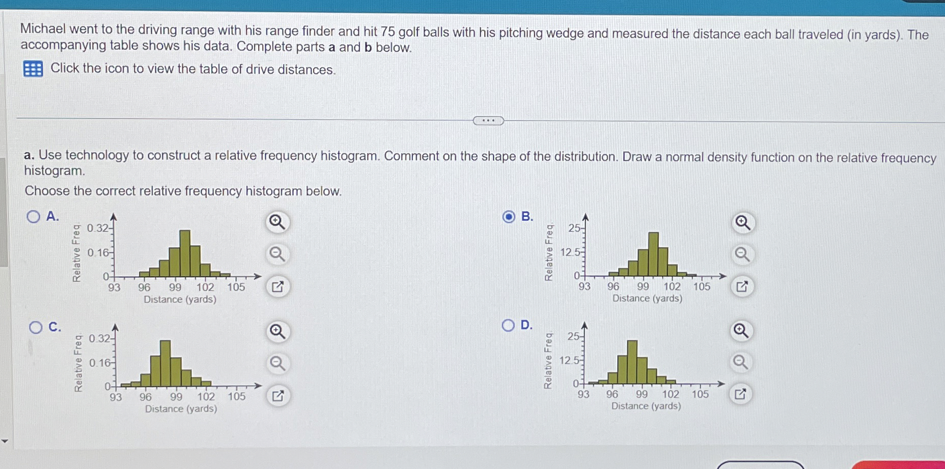 Michael went to the driving range with his range
