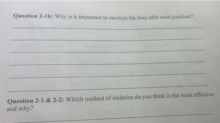 Solved Question 2-1a: Were you able to successfully isolate | Chegg.com