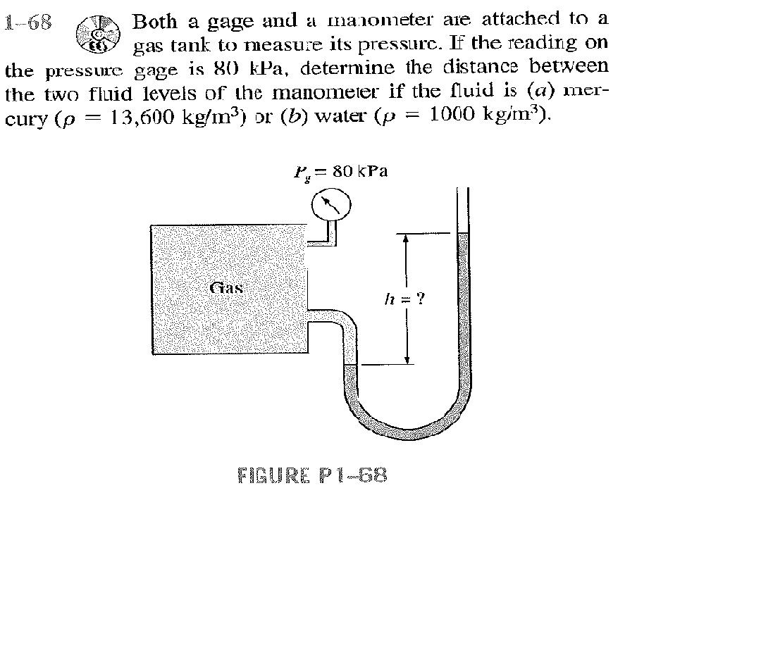 (Get Answer) Both A Gage And A Manometer Are Attached To A Gas Tank