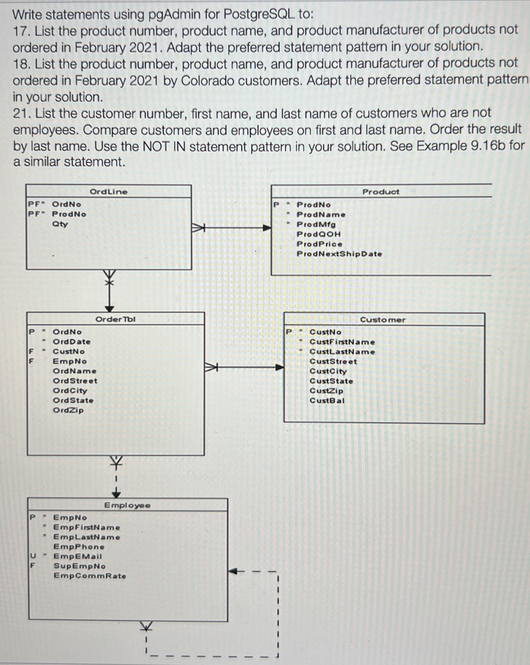Solved Write statements using pgAdmin for PostgreSQL to:List | Chegg.com